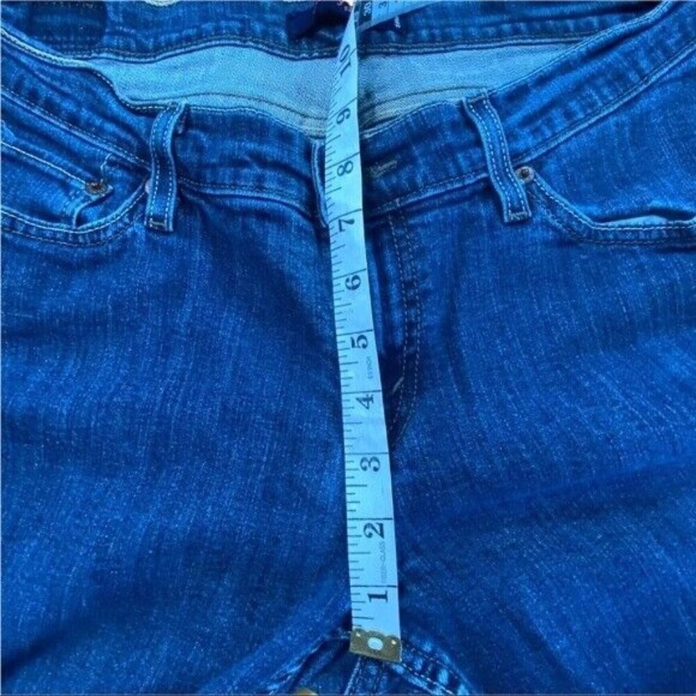 Womens Levi's Curvy Cut 528 Crop Jeans 15 altered raw hem 33 x 24.5 Juniors - Picture 6 of 11